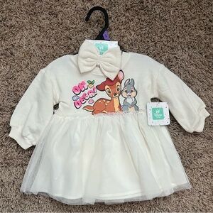 Disney Bambi Oh Deer Tutu Dress, Diaper Cover & Headband 3-Piece Set Size: 12 M